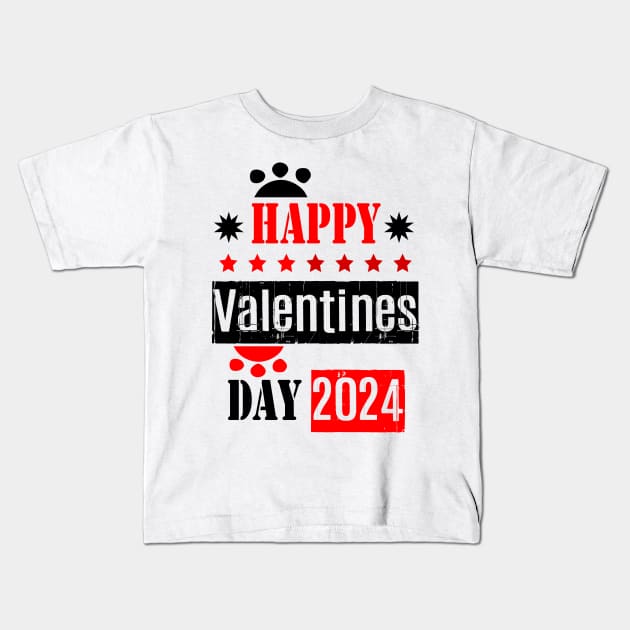 Happy Valentines Day 2024 Kids T-Shirt by jaml-12